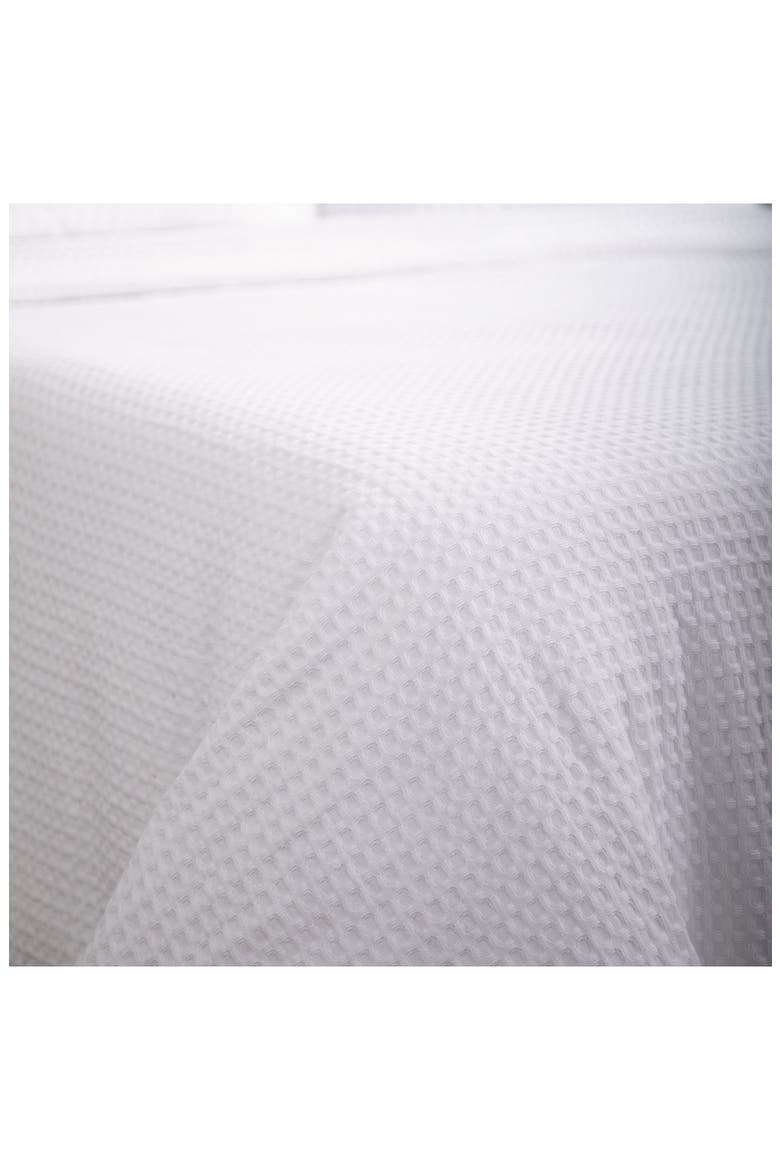100% Cotton Waffle Duvet Cover Set, Alternate, color, WHITE