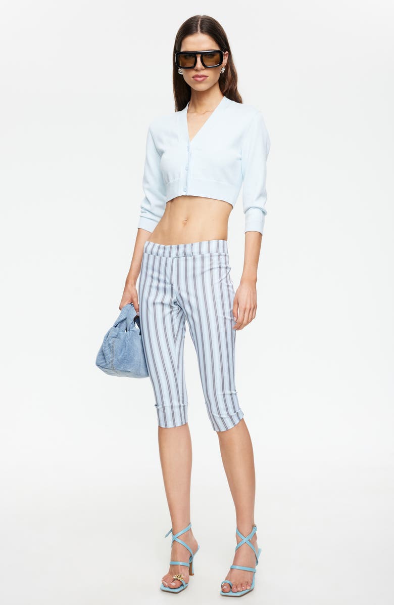 LIONESS Frost Stripe Capris, Alternate, color, Blue Stripe