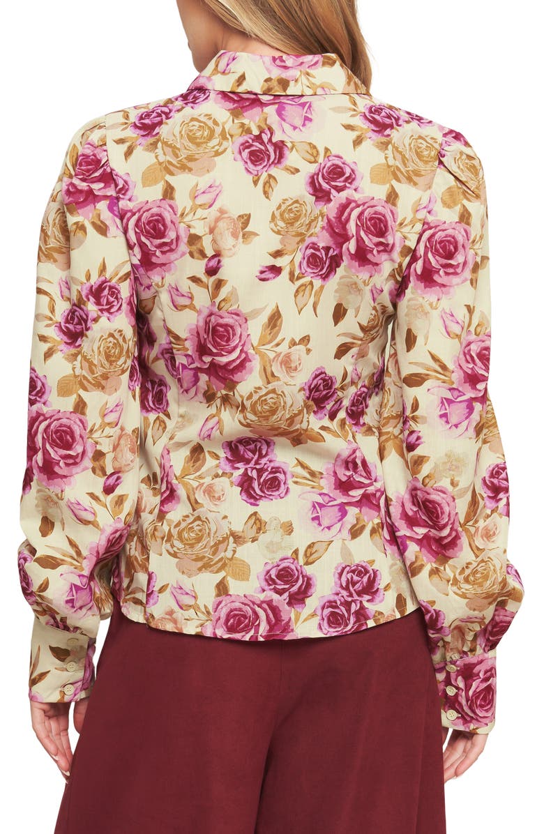 FLYING TOMATO Button Front Long Sleeve Top, Alternate, color,