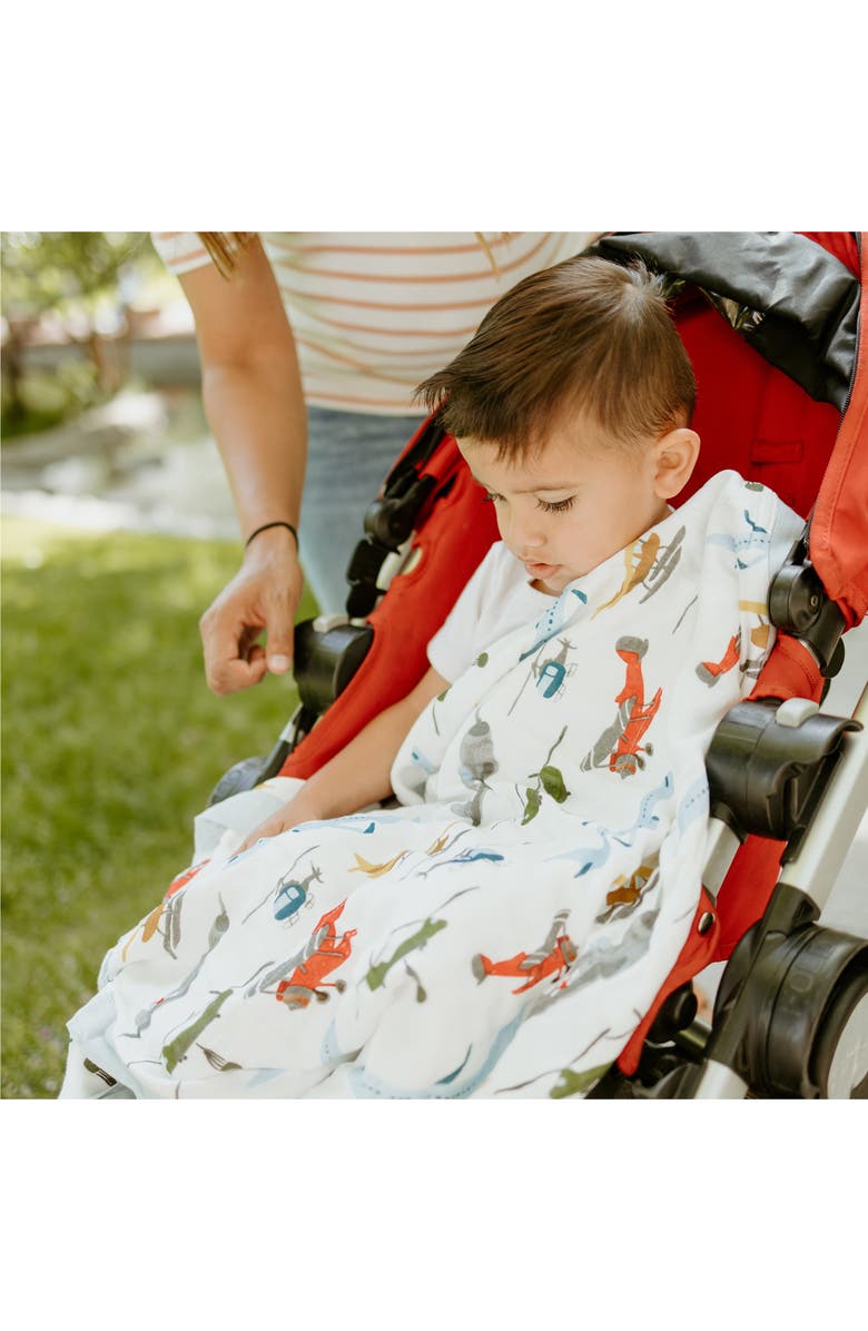 little unicorn Deluxe Muslin Baby Receiving Quilt, Alternate, color, Air Show
