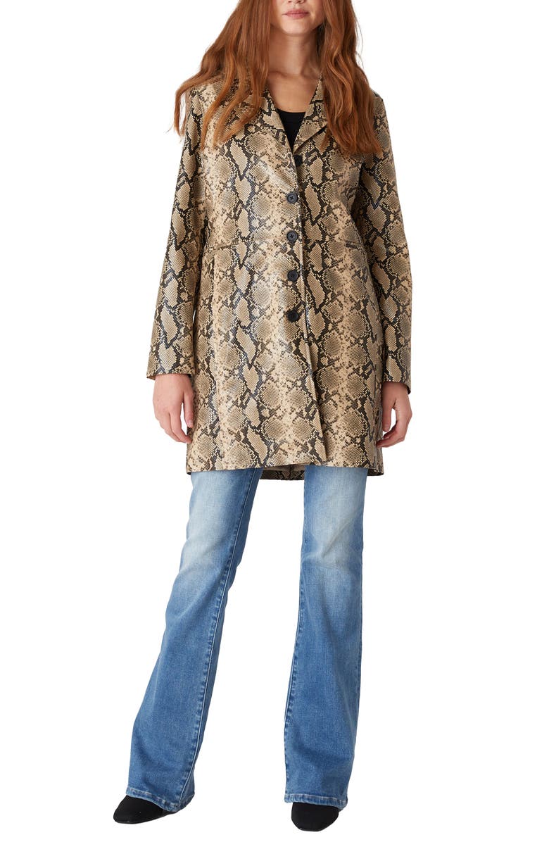 BLANKNYC Snake Print Faux Leather Jacket, Alternate, color, On The Move