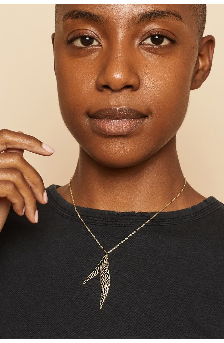 Oradina 14K Yellow Gold Dante Pendant Necklace, Alternate, color, 