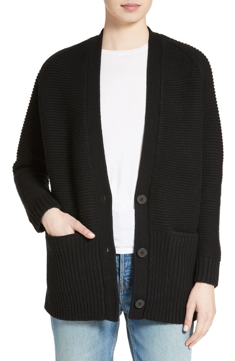 Vince Wool & Cashmere Long V-Neck Cardigan, Main, color,