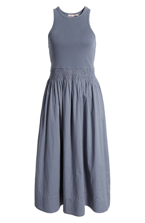 Faherty Trpoical Rib Tank Dress In Folkstone Grey