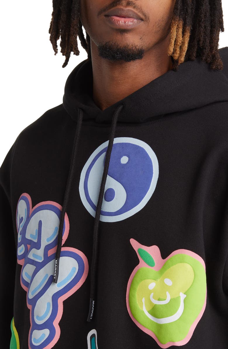 MARKET Airheads Flavor Blasted Puff Print Graphic Cotton Hoodie, Alternate, color, 