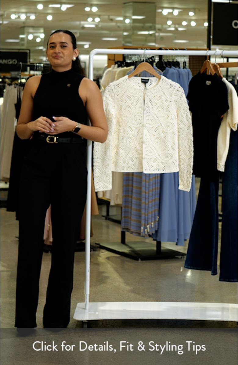 Open Stitch Cotton Blend Cardigan, sales video thumbnail