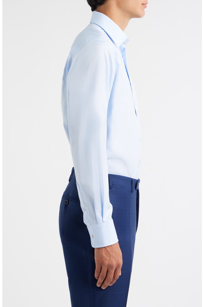 Trim Fit Super Fine Twill Dress Shirt, Alternate, color, SKY