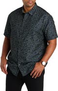 Synrgy by DXL Big & Tall Microfiber Abstract Lines Sport Shirt