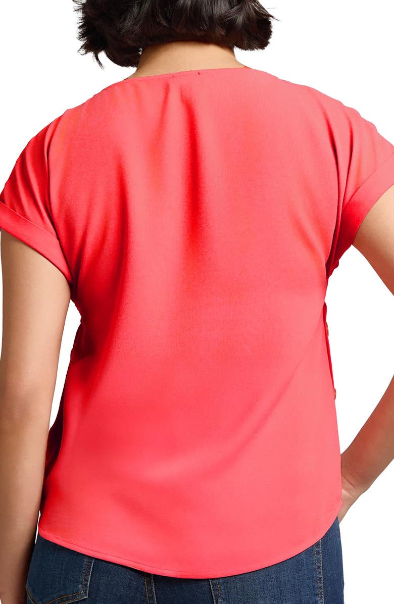 Jones New York Side Button Detail Crepe Top, Alternate, color, 