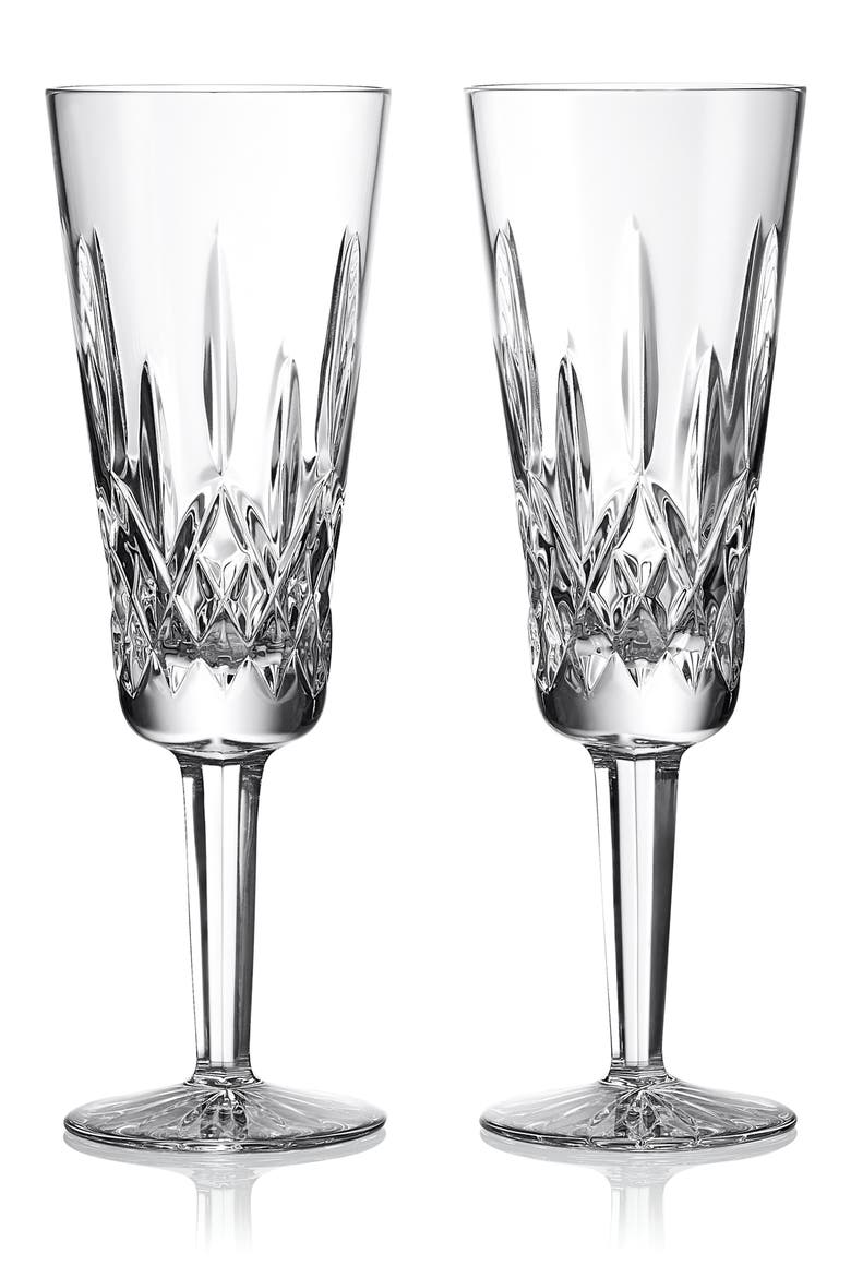 Lismore Set of 2 Champagne Flutes, Main, color, NO COLOR