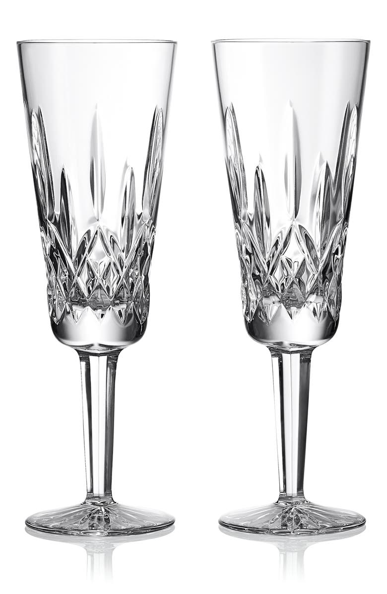 Waterford Lismore Set of 2 Champagne Flutes, Main, color,