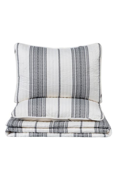 Farmhouse Stripe Quilt & Sham Set