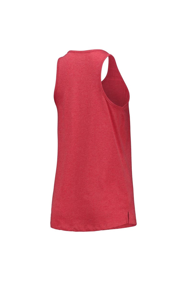 Women's New Era Red Atlanta Hawks Scoop-Neck Racerback Tank Top, Alternate, color, Red