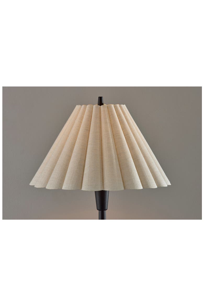 Scallop Floor Lamp, Alternate, color, BLACK