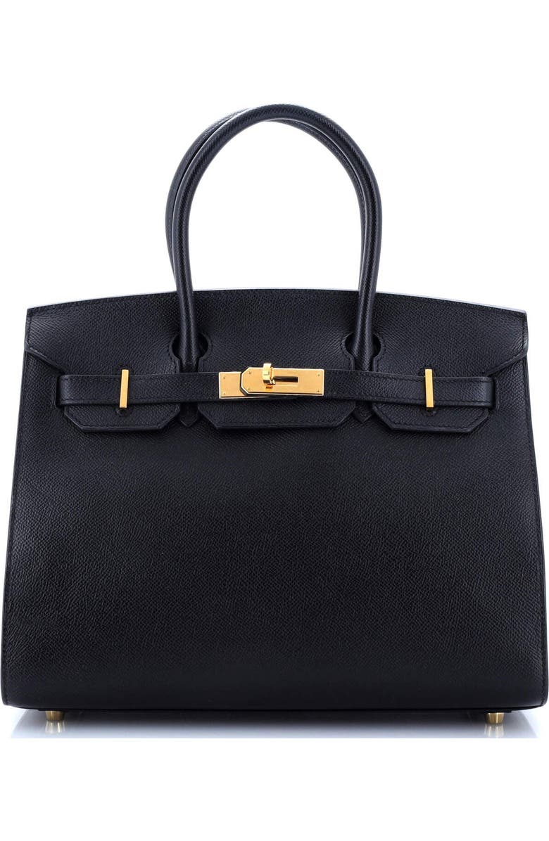 Pre-Owned Hermes Birkin Sellier Bag Black Epsom with Gold Hardware 30, Main, color,