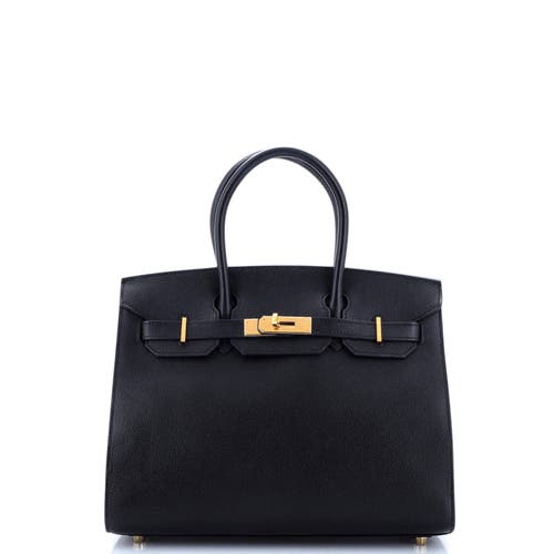 Pre-owned Hermes  Hermes Birkin Sellier Bag Black Epsom With Gold Hardware 30 In Black