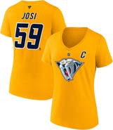 FANATICS Women's Fanatics Branded Roman Josi Yellow Nashville Predators Special Edition 2.0 Name & Number V-Neck T-Shirt