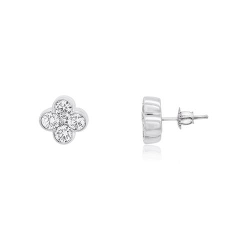Lab Grown Diamond Clover Stud Earrings
