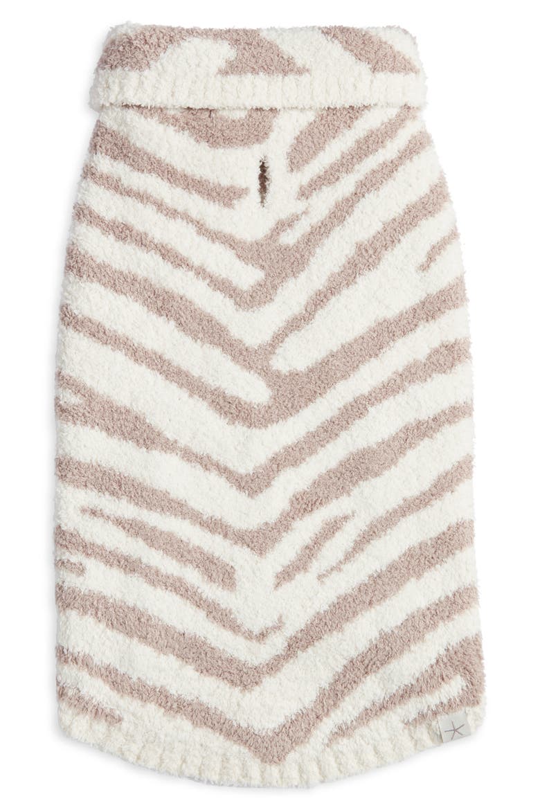 CozyChic® Zebra Stripe Pet Sweater, Main, color, CREAM/ TAUPE