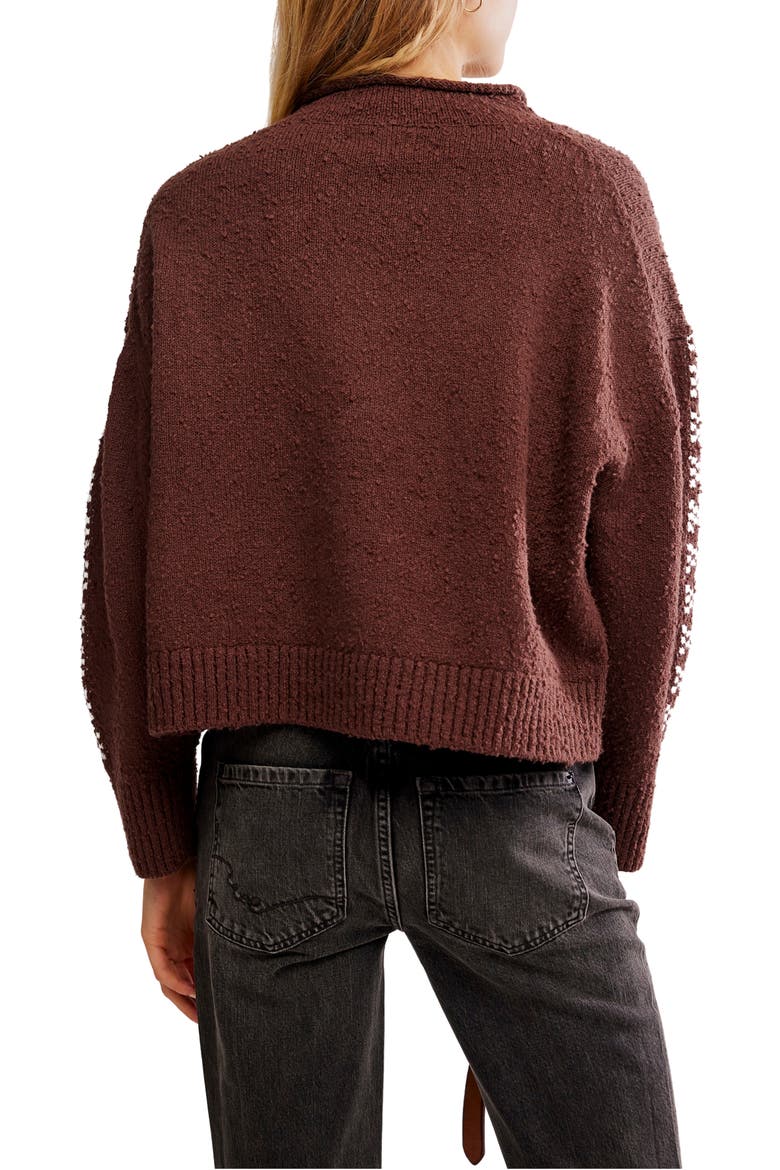 Story Book Cotton Blend Sweater, Alternate, color, CHOCOLATE COMBO
