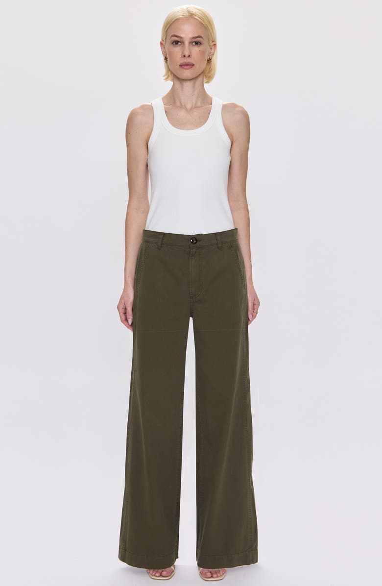 Pistola Jadyn High Waist Wide Leg Pants, Alternate, color, Sequoia