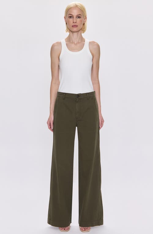 Pistola Jadyn Seamed Low-slung Palazzo Pants In Green