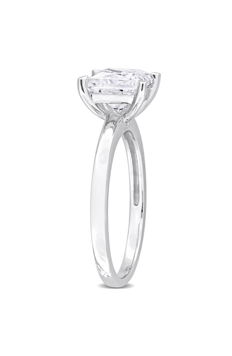 DELMAR Sterling Silver Princess Cut Created Moissanite Engagement Ring, Alternate, color, Silver