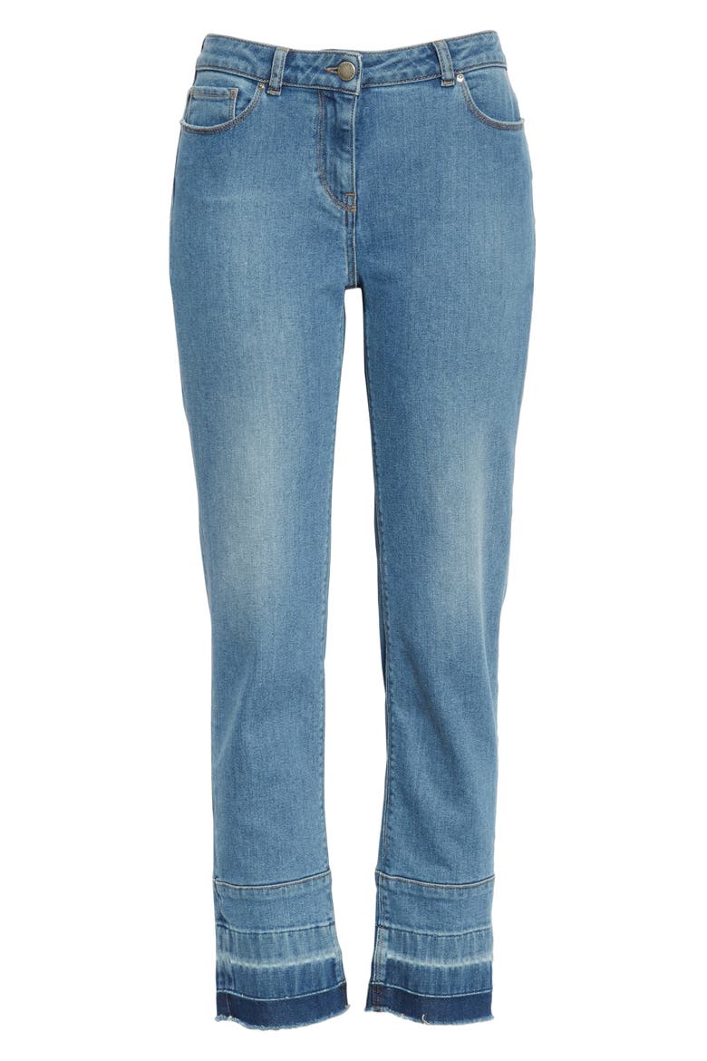 Released Hem Straight Leg Jeans, Alternate, color, DENIM BLUE