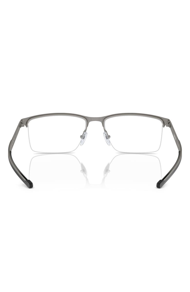 Scuderia Ferrari 57mm Rectangle Optical Glasses, Alternate, color, Brushed Gunmetal / Demo Lens