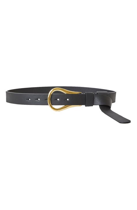 B-LOW the outlet BELT Black Suede Belt