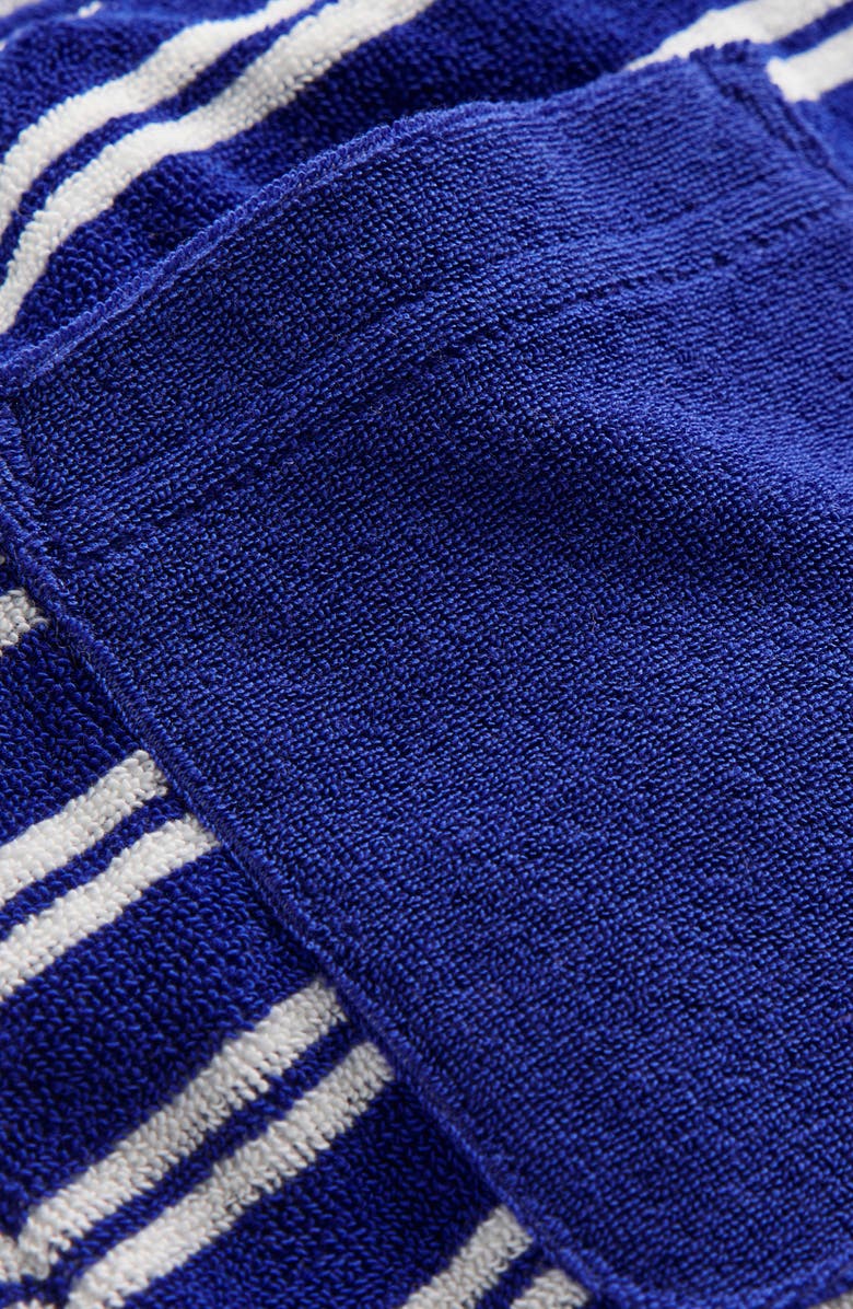 Mini Boden Kids' Terry Cloth Shorts, Alternate, color, Blue Stripe