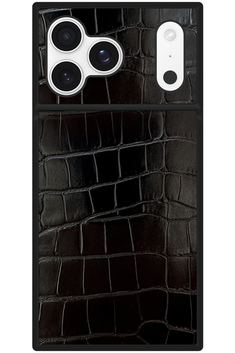 SQUARE Faux Leather MagSafe Case for Apple iPhone 17 Pro Max, Alternate, color, Black Multicolor