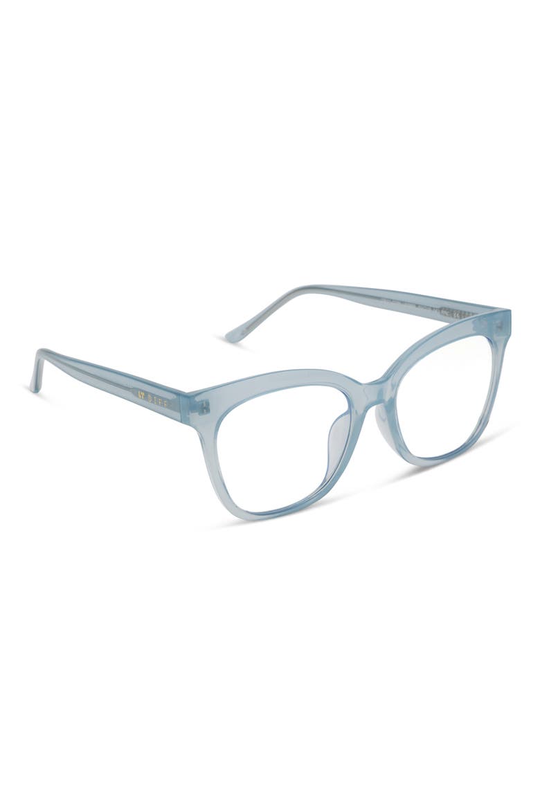 Willa 52mm Cat Eye Reading Glasses, Alternate, color, CRYSTAL BLUE AURA BLUE LIGHT