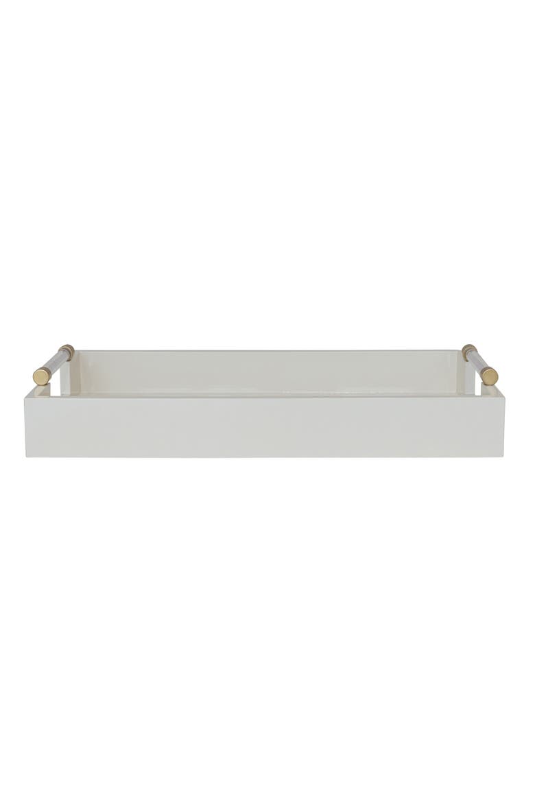 Serving Tray with Handles, Main, color, White