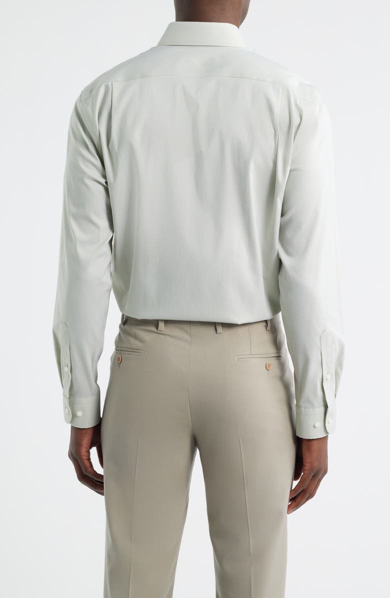 Nordstrom Trim Fit Premium Performance Dress Shirt, Alternate, color, Green Matteo Dobby