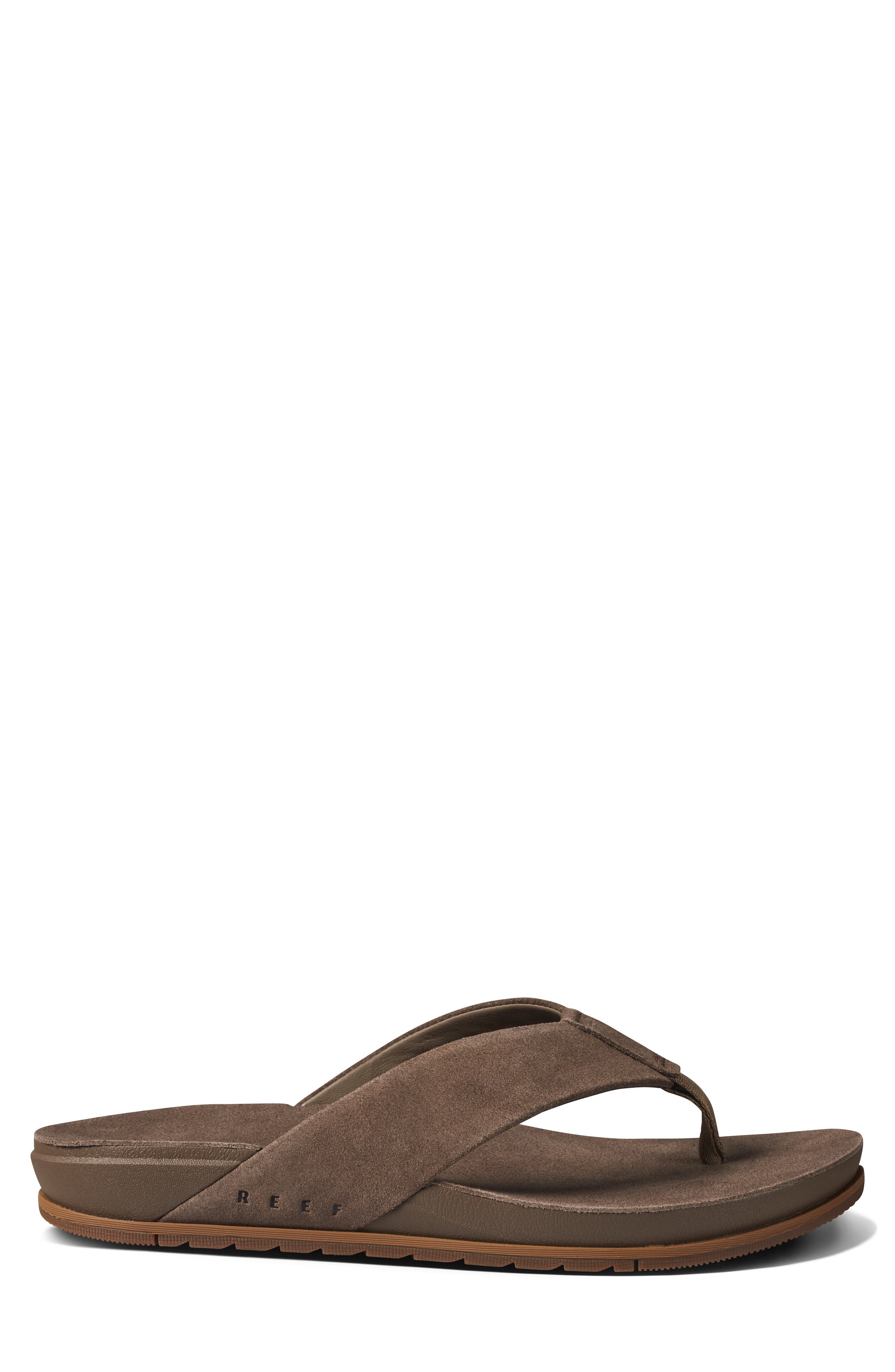Reef Ojai Suede Flip Flop, Alternate, color, Brown