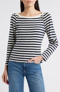 Nation LTD Amelie Stripe Envelope Neck Top