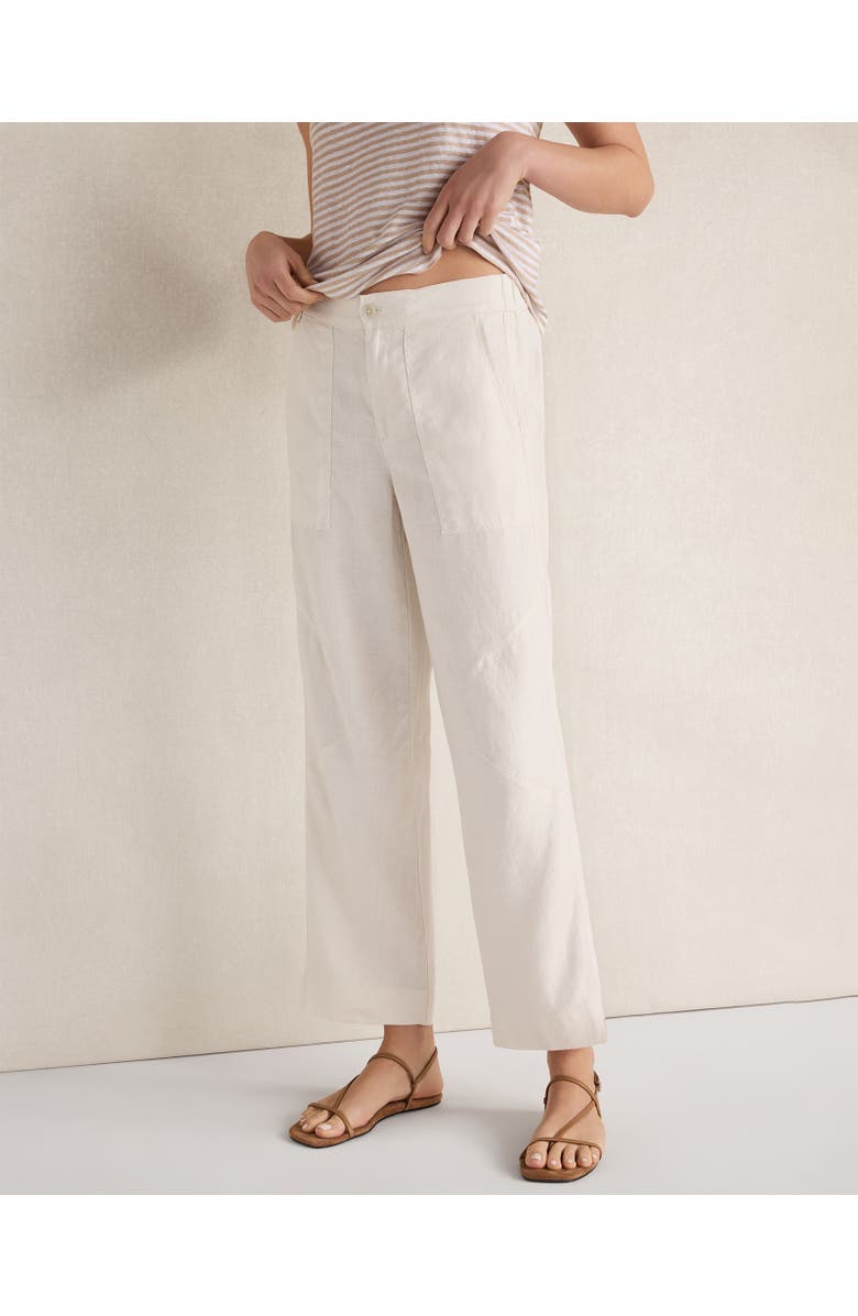Haven Well Within Heavyweight Linen Wide Leg Pants, Main, color, Ivory