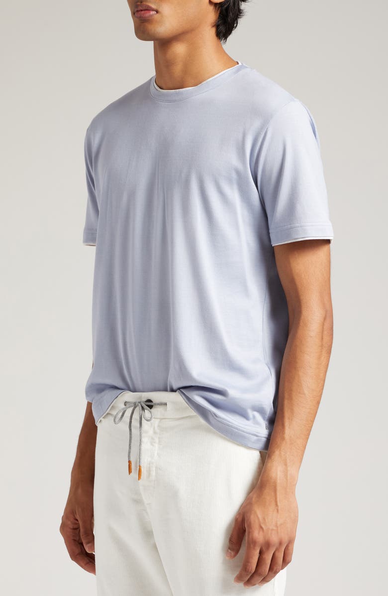 Eleventy Crewneck Giza Egyptian Cotton T-Shirt, Alternate, color, 