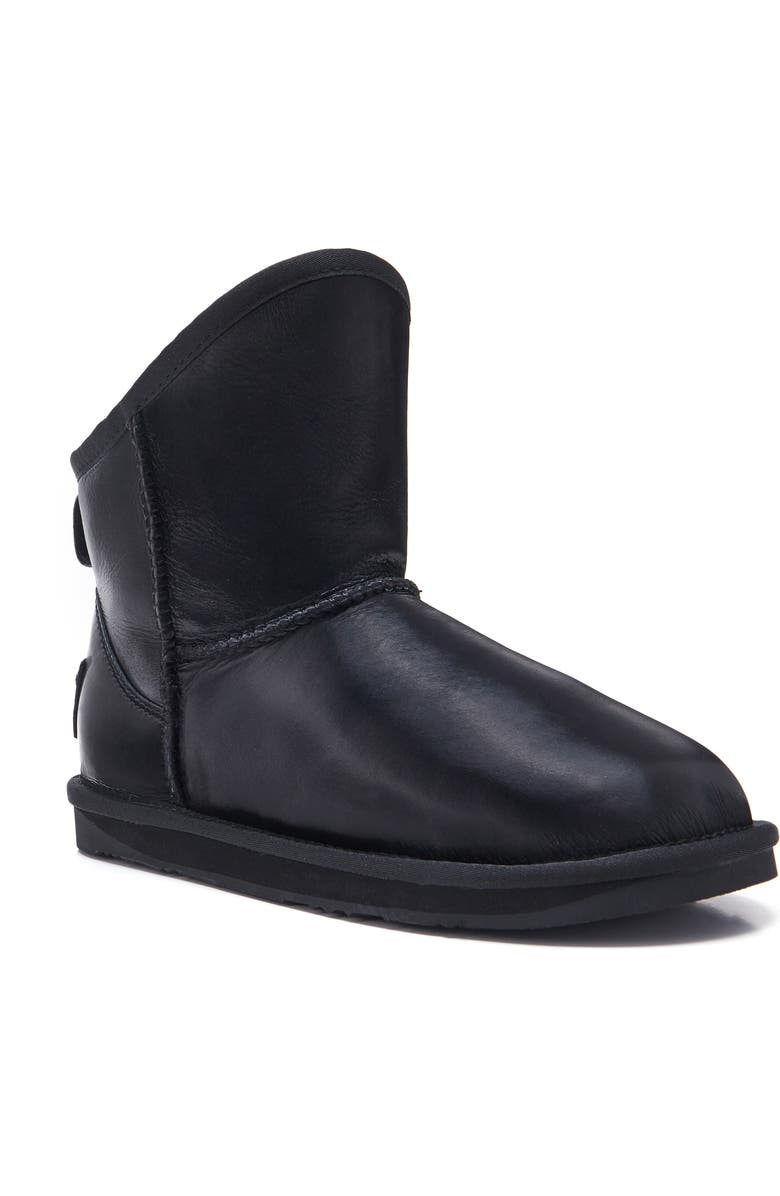 Australia Luxe Collective Cosy Genuine Shearling Extra Short Bootie, Main, color, Satin Black