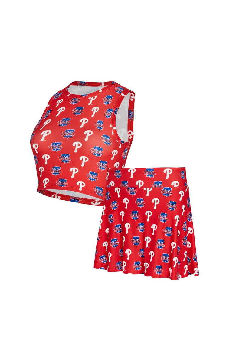 CONCEPTS SPORT Women's Concepts Sport  Red Philadelphia Phillies Knit Tank Top & Skort Set, Alternate, color, Red