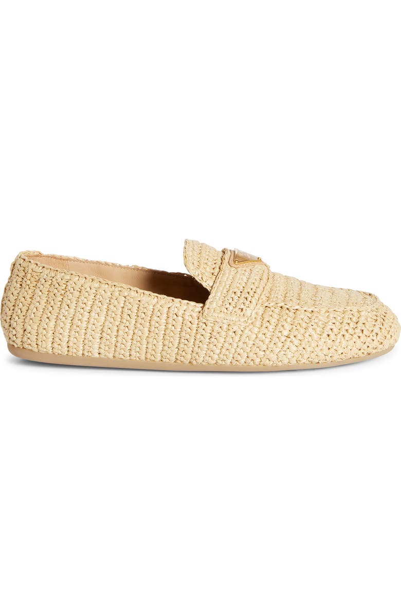 Prada Raffia Espadrille Loafer, Alternate, color,