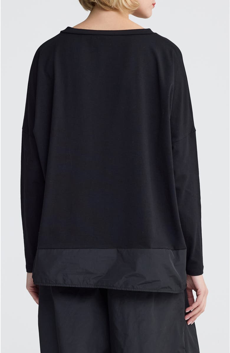 LUUKAA Raine Colorblock Blouse, Alternate, color, Black