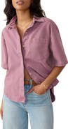 Faherty Sunwashed Short Sleeve Canvas Overshirt