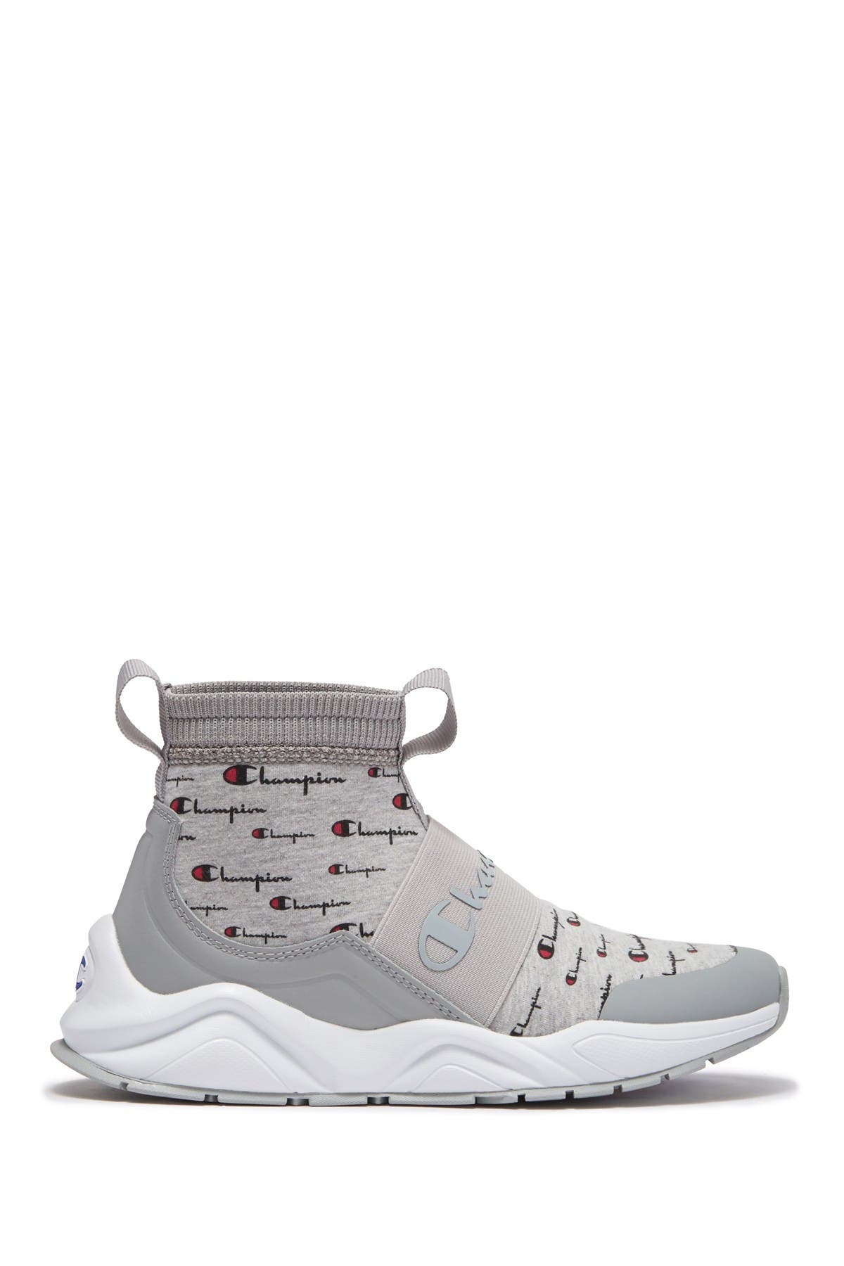 Champion Rally Script High Top Sock Sneaker, Main, color, 