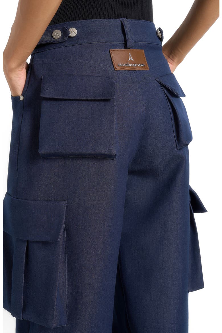 Emilie High Waisted Cargo Pants, Alternate, color, Indigo