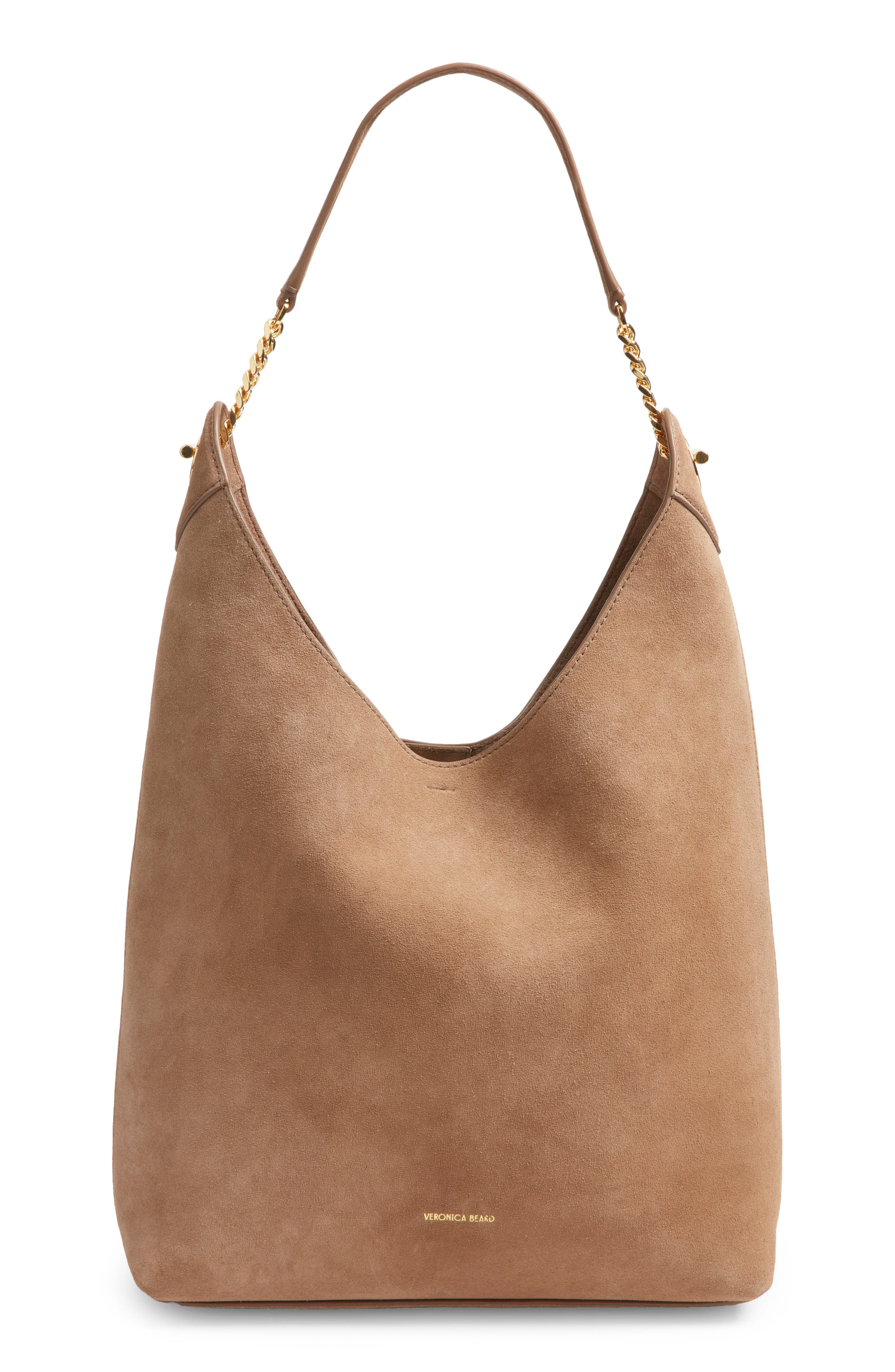 Small Jour Suede Shoulder Bag, Main, color, BARK