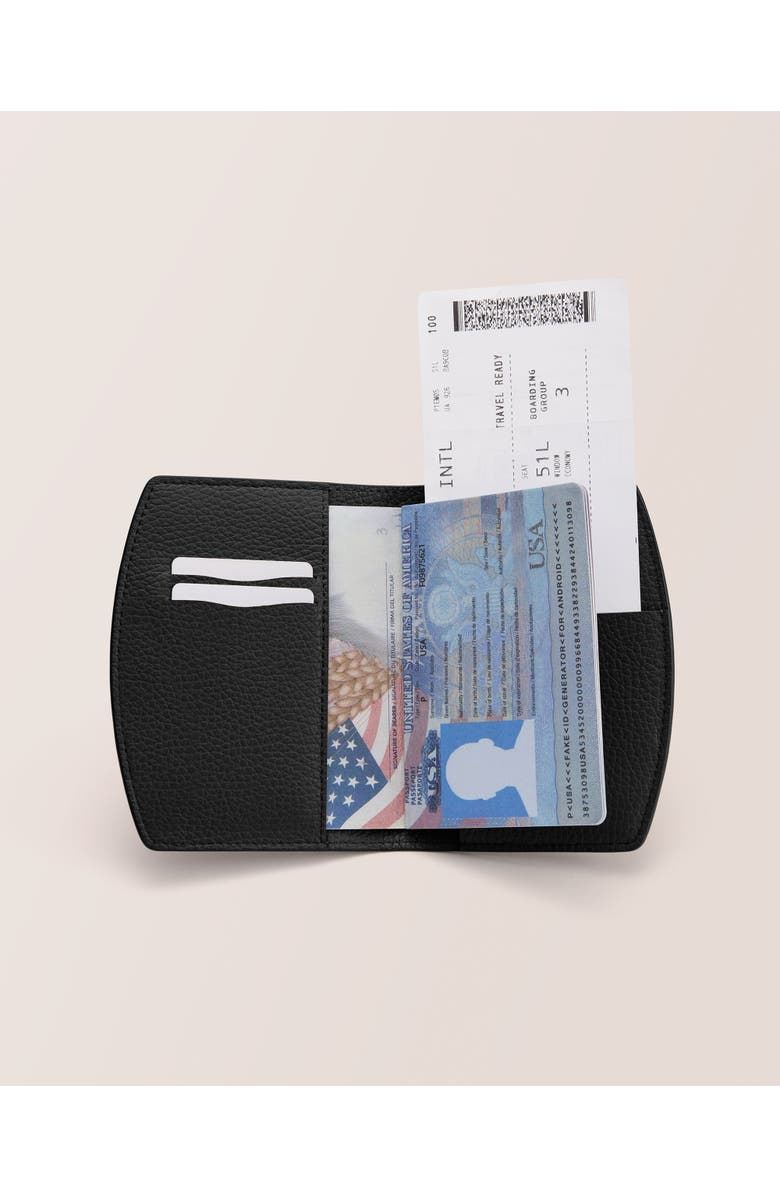 Cuyana Passport Cover, Alternate, color, Black