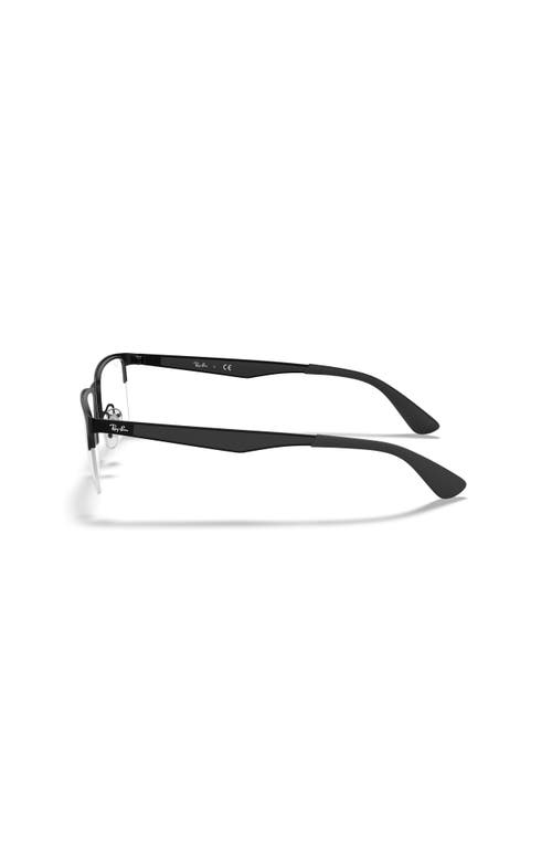Ray Ban Ray-ban 58mm Rectangle Optical Glasses In Black