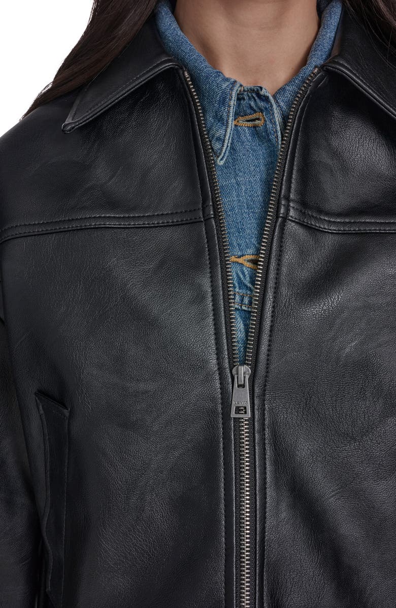 Levi's Boxy Faux Leather Bomber Jacket, Alternate, color, 